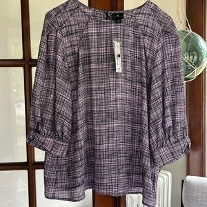 NWT lavender and black blouse